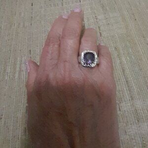 Amethyst "Snakeskin" Ring - Size 7